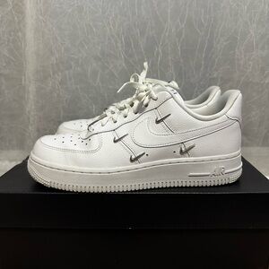 Nike Air Force 1 White Leather Sneakers